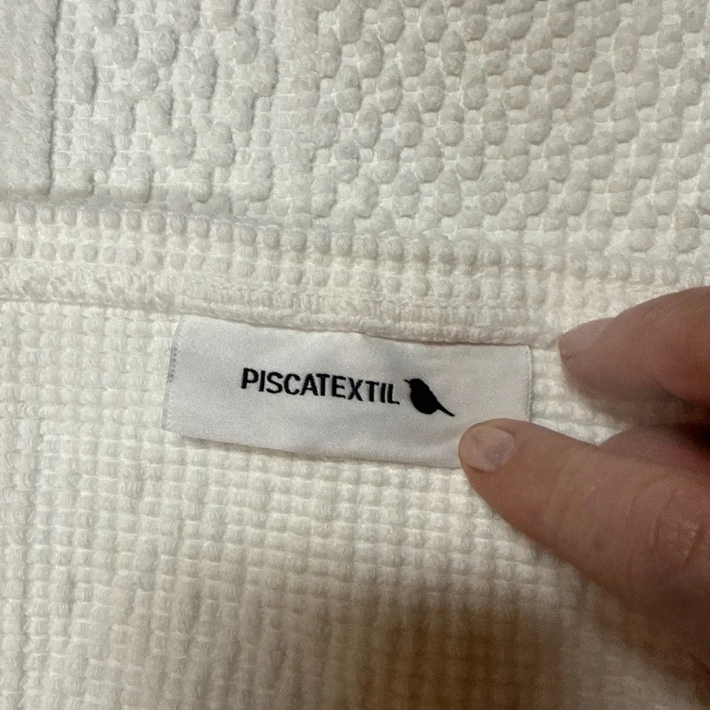 Piscatextile Bath Rug COTTON OEKO-TEX White 20 X31” Made In Portugal NWT